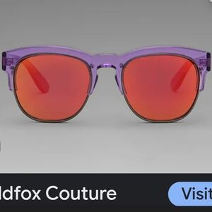 NWT WILDFOX CLUBFOX COUTURE Wayfarer Purple‎ Translucent Sunglasses